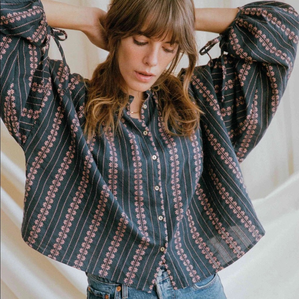 NWT Christy Dawn Faye Top - Indigo Zinnia Stripe - S